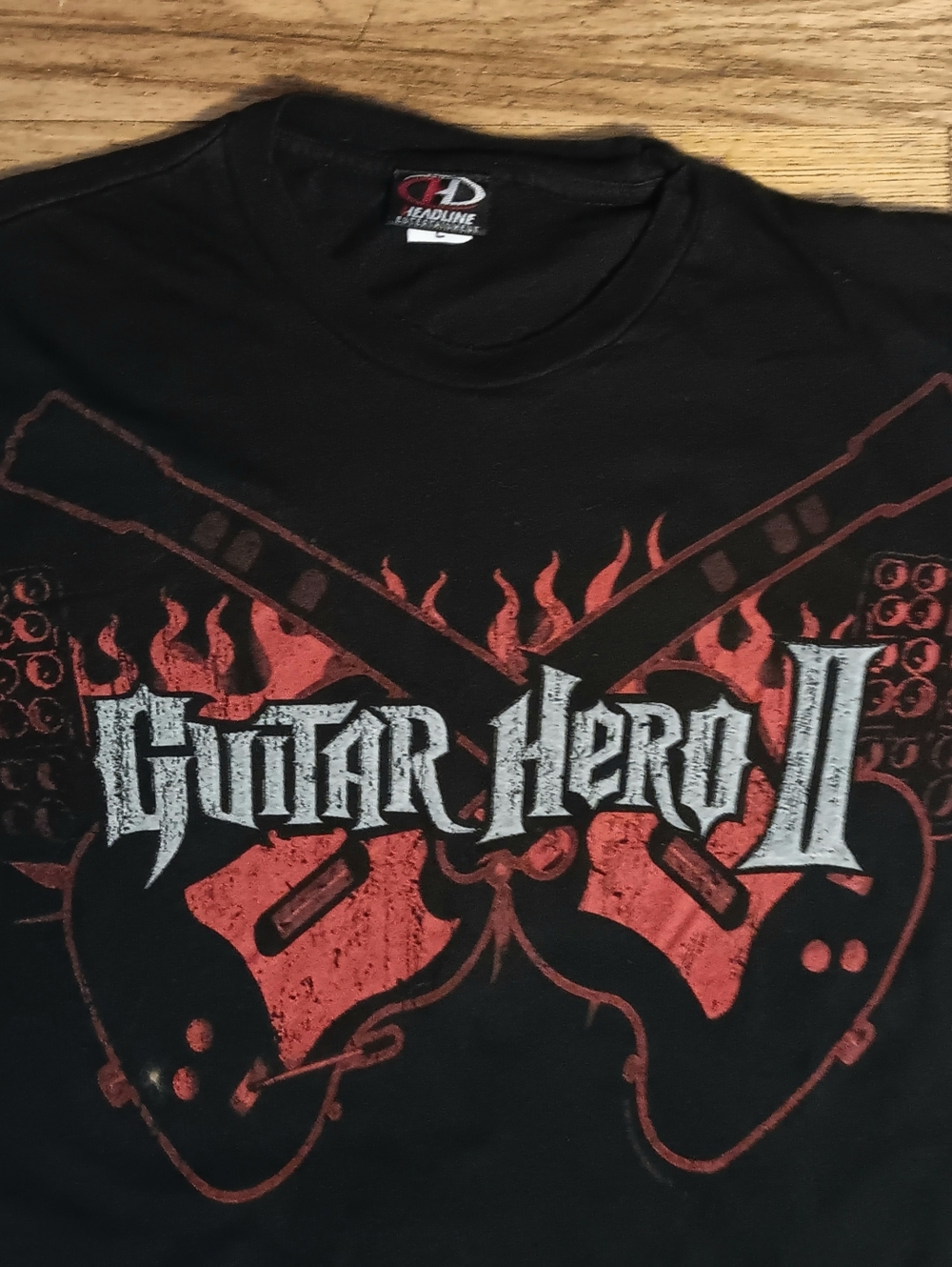 Vintage Guitar Hero 1&2 Promo Video Game Tee xbox playstation rare Headline Ent